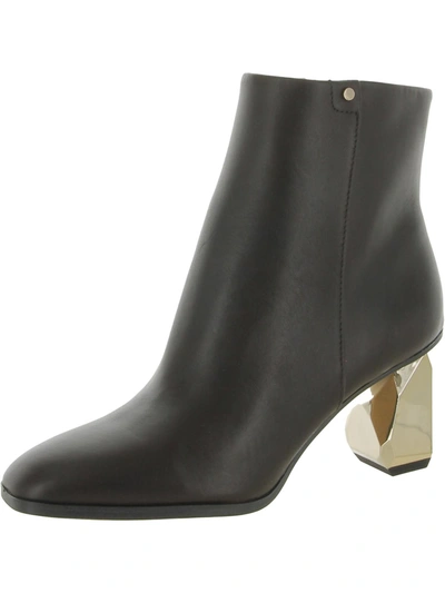 Franco Sarto Tiera Womens Leather Booties In Brown