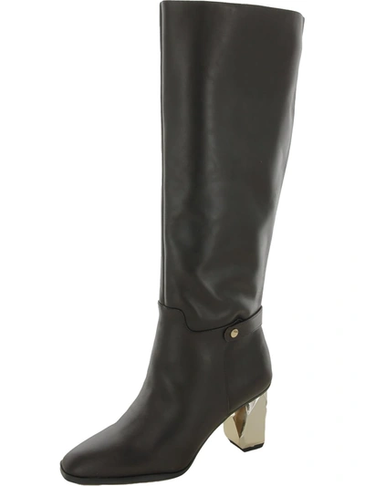 Franco Sarto Tiera High Womens Leather Tall Knee-high Boots In Brown
