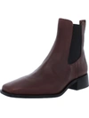 Sam Edelman Thelma Womens Leather Square Toe Ankle Boots In Brown