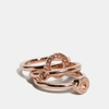Coach Outlet Open Circle Halo Ring Set In Multi