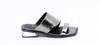 ALL BLACK ANGLE MULE IN PEWTER