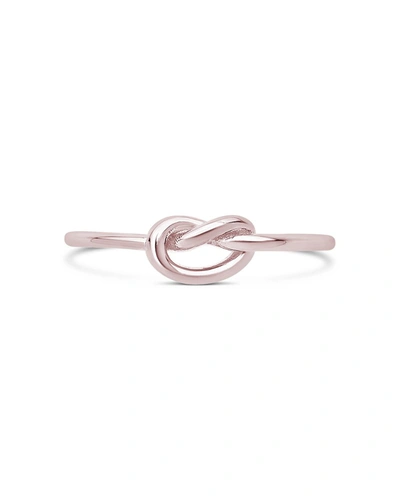 Sterling Forever Sterling Silver Thin Love Knot Ring In Multi