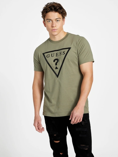 Guess Factory Erikk Logo Tee In Green