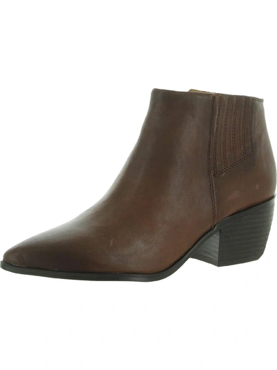 Sarto Franco Sarto Spur Womens Leather Heels Booties In Brown