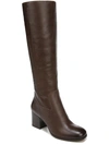 Franco Sarto Rivettall Womens Leather Casual Knee-high Boots In Brown