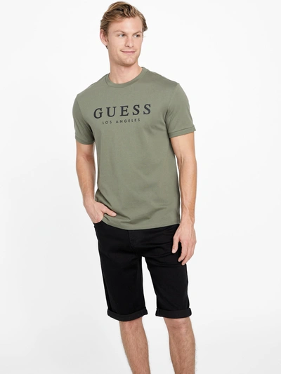 Guess Factory Kirk Logo Crew Tee In Green