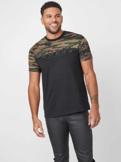 Guess Factory Davion Logo Crewneck Tee In Multi