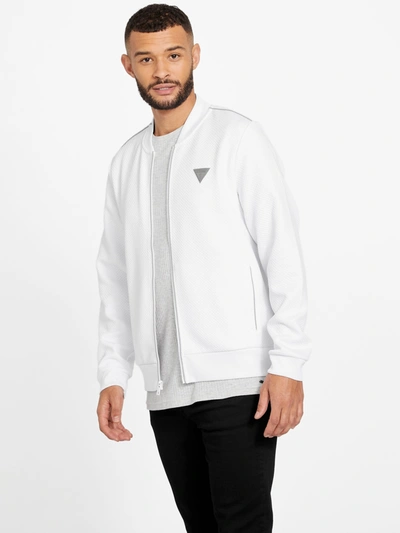 Guess Factory Astro Quilted Flight Jacket In White