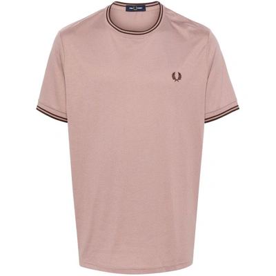 Fred Perry T-shirts In Blush Pink