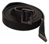 Costume National Black Leather Metal Buckle Waist Belt In Black