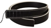 COSTUME NATIONAL COSTUME NATIONAL CHIC BLACK LEATHER FASHION BELT WITH WHITE WOMEN'S ACCENTS