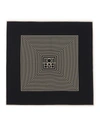 Totême Centered Monogram Silk Scarf Black In Black