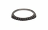 Nialaya Black Cz Rhodium 925 Silver Womens Ring In Black