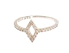 Nialaya Silver Rhombus Womens Clear Cz 925 Silver Ring In Silver