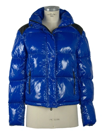 Refrigiwear Chic Blue Down Jacket With Eco-friendly Women's Flair