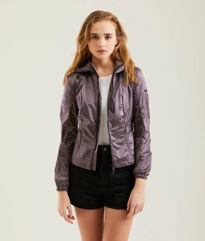 Refrigiwear Sleek Ultra-light Metallic Nylon  Jacket In Pink