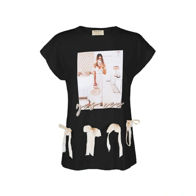 Yes Zee Cotton Tops & Women's T-shirt In Black