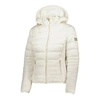 YES ZEE YES ZEE CHIC WHITE SHORT DOWN JACKET WITH WOMEN'S HOOD