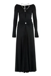 Rabanne Draped Jersey Dress In Black