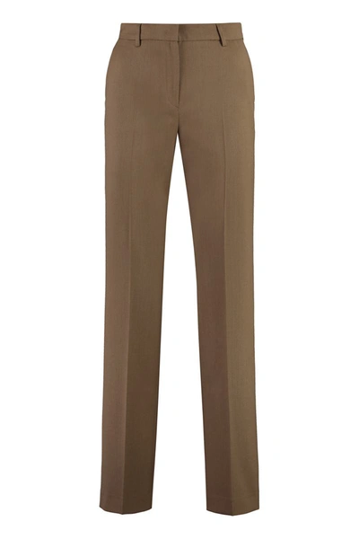 Pt01 Ambra Wool Blend Trousers In Camel