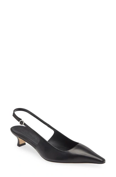 Aeyde Catrina 35 Leather Slingback Pumps In Black