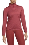 Nike Dri-fit Swift Element Uv Quarter Zip Running Pullover In Red