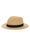 MADEWELL PACKABLE STRAW FEDORA HAT