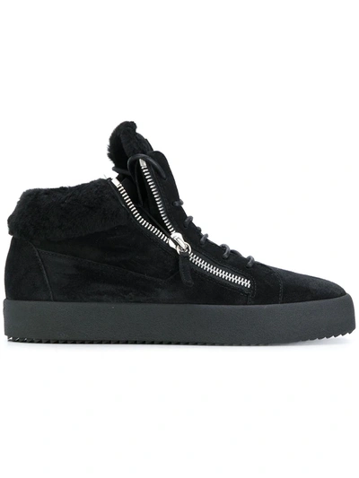 GIUSEPPE ZANOTTI KRISS SHEARLING LINED SNEAKERS,RU7003400112211866