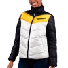 G-iii 4her By Carl Banks Women's  White, Black Pittsburgh Steelers New Star Quilted Full-zip Jacket In White