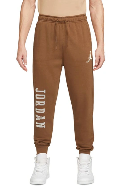 Jordan Men's  Essentials Holiday Fleece Trousers In Brown