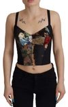 DOLCE & GABBANA DOLCE & GABBANA ELEGANT FLORAL CORSET TOP WOMEN'S BLOUSE