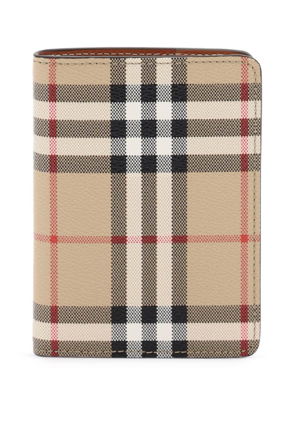 Burberry Patterned Passport Cover In Check Pattern