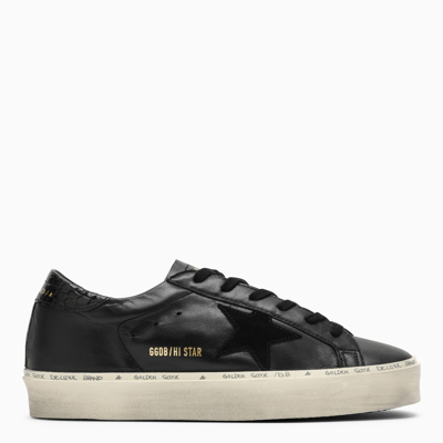 Golden Goose Deluxe Brand Low Hi Star Black Trainer With Platform