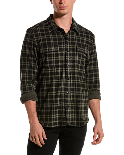 For The Republic Stretch Flannel Shirt In Green