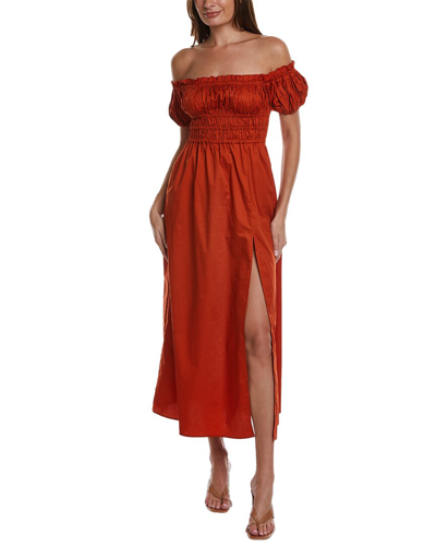 Ronny Kobo Adam Maxi Dress In Orange