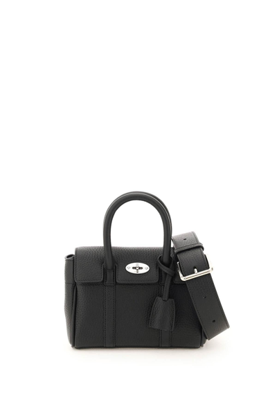 Mulberry Mini Bayswater Leather Bag In Black