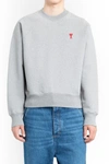 Ami Alexandre Mattiussi Ami De Caur Cotton Jersey Sweatshirt In Grey