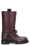 BURBERRY BURBERRY SADDLE LEATHER BOOTS