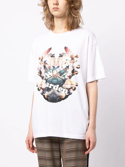 Undercover Wasted Garden Cotton T-shirt In White