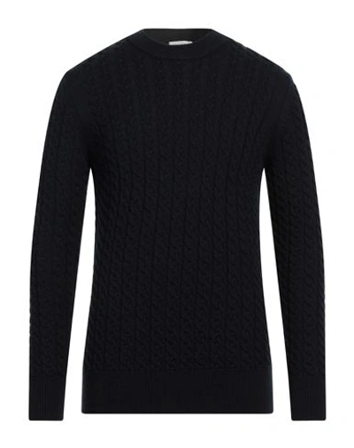 Paolo Pecora Man Sweater Midnight Blue Size L Virgin Wool In Black