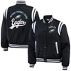 WEAR BY ERIN ANDREWS WEAR BY ERIN ANDREWS  BLACK PHILADELPHIA EAGLES FULL-ZIP BOMBER JACKET