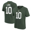 NIKE PRESCHOOL NIKE JORDAN LOVE GREEN GREEN BAY PACKERS PLAYER NAME & NUMBER T-SHIRT