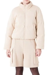 Grey Lab Knit Puffer Jacket In Nude