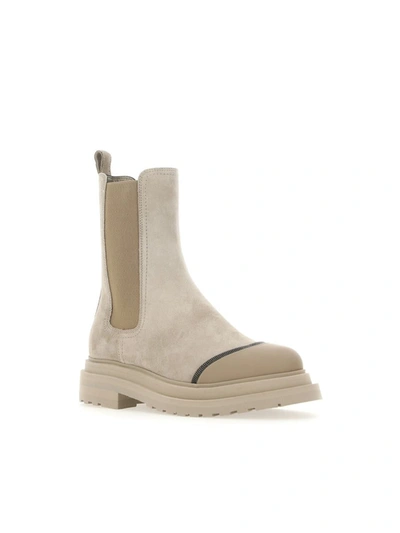 Brunello Cucinelli Boots In Beige