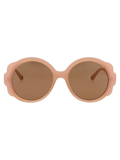 Chloé Ch0120s Nude Sunglasses In 003 Nude Nude Brown