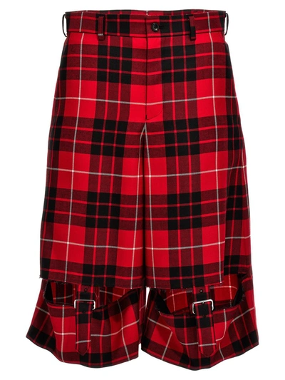 COMME DES GARCONS BLACK COMME DES GARÇONS BLACK CHECK BERMUDA SHORTS