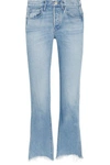 3x1 W3 Higher Ground Cropped Frayed High-rise Straight-leg Jeans