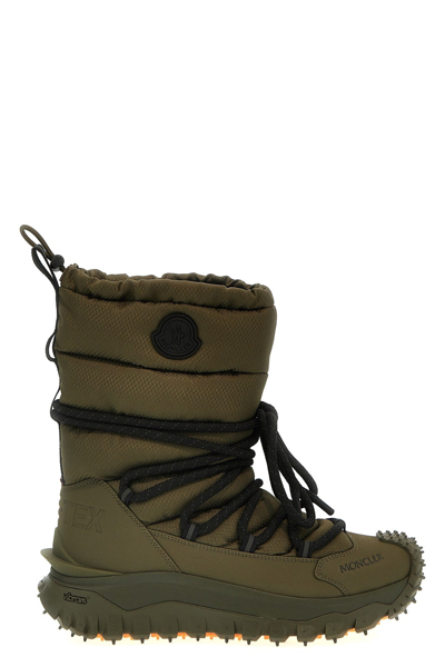 Moncler Trailgrip Après Rubber-trimmed Gore-tex® Ripstop Boots In Green
