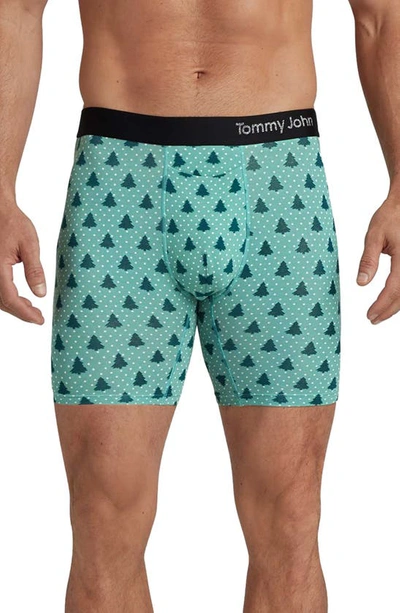 Tommy John Cool Cotton 6-inch Boxer Briefs In Holiday Pine