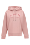 Moncler Cotton Logo Hoodie In Pink
